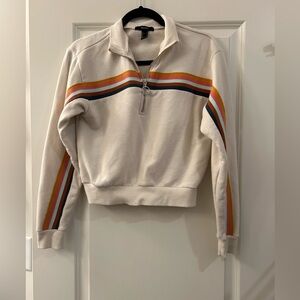70’s style retro cropped quarter zip